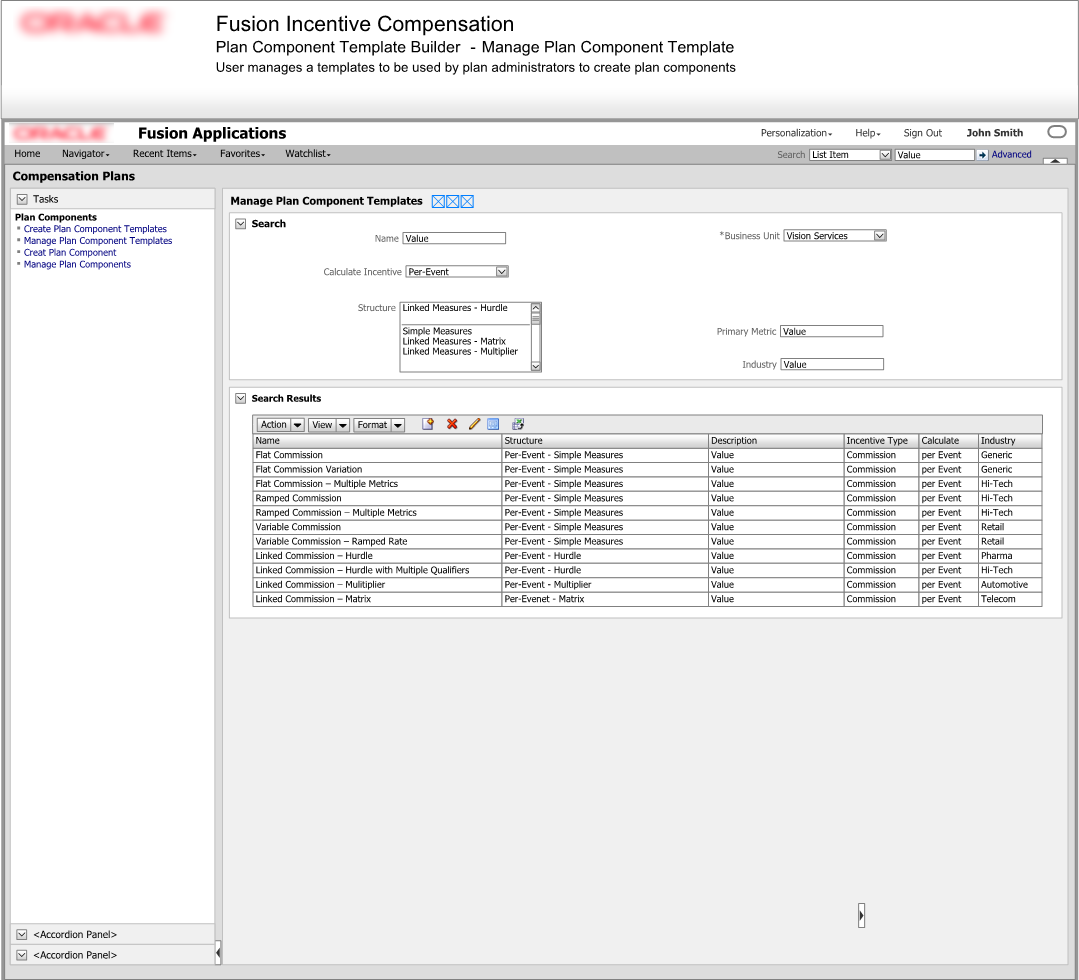 Manage Plan Component Templates